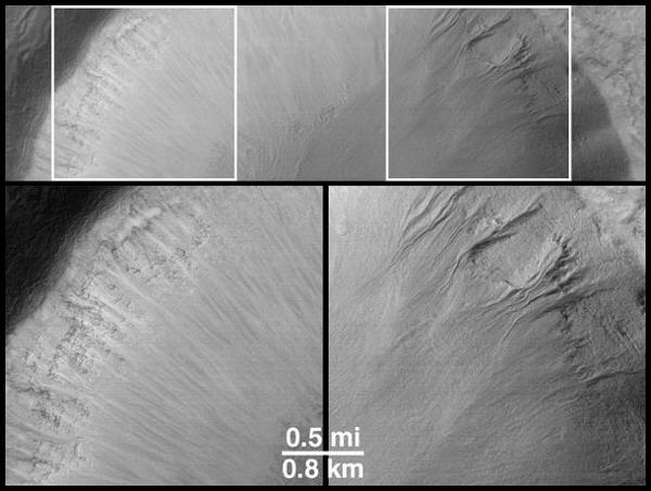 imagem em zoom da cratera