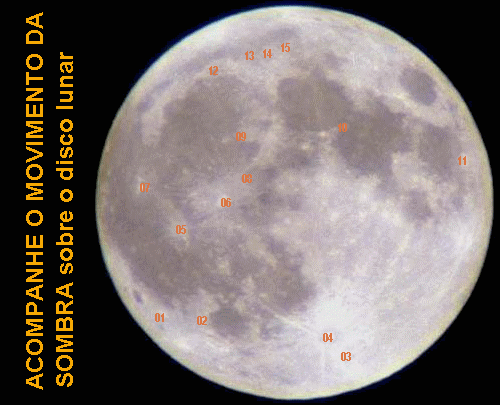 as 15 crateras do lado visivel da lua
