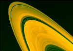 imagem em zoom dos aneis de saturno