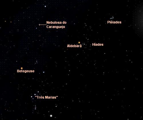 indicação da localização da nebulosa
