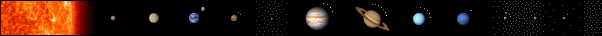 ilustração do sistema solar, os planetas e os cinturões