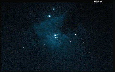 nebulosa de orion colorida em azul